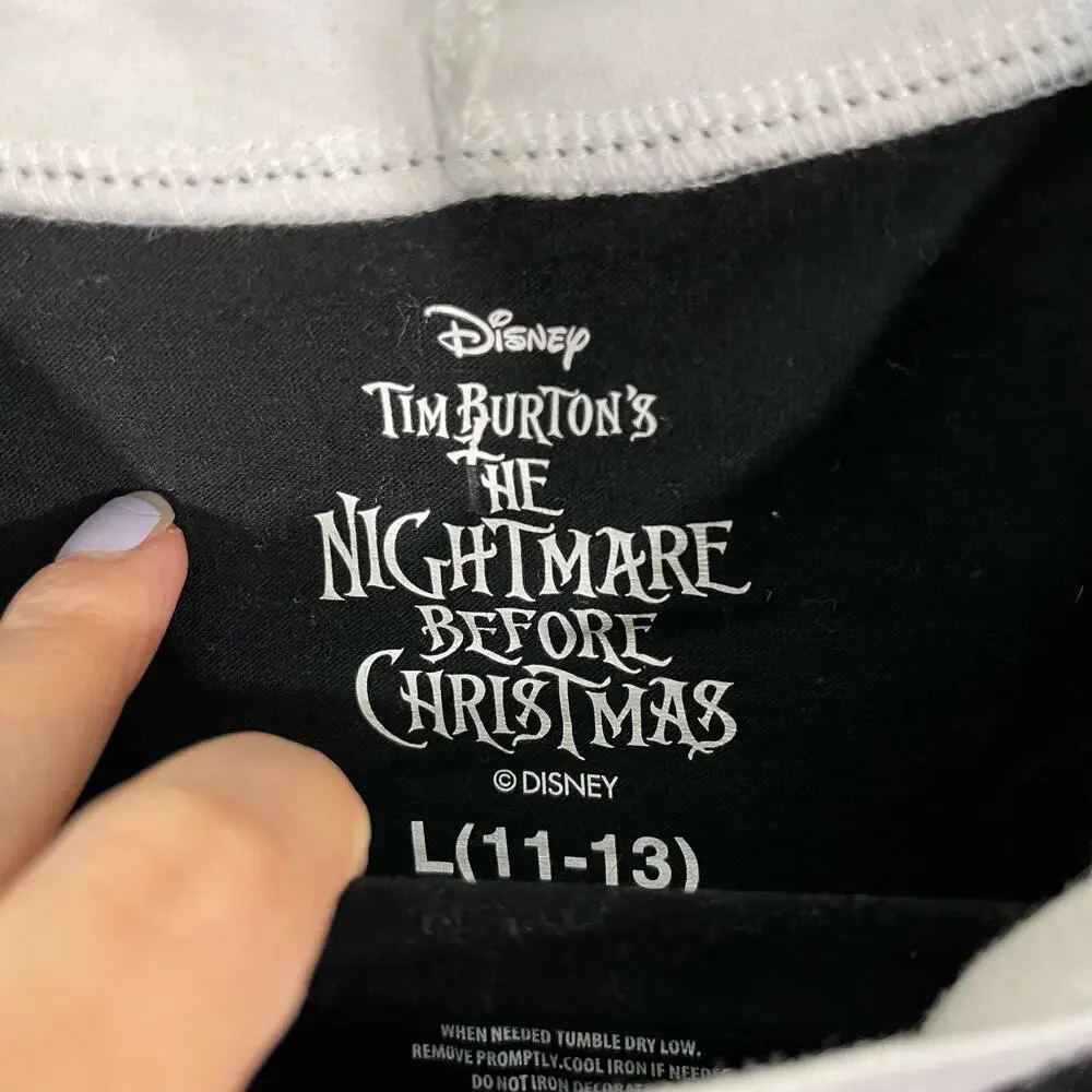 Disney Nightmare Before Christmas Jack Skeleton Tuxedo Hooded T-Shirt Size L